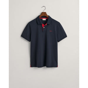 Gant Contrast Pique Polo Shirt - Curtis & Dunne