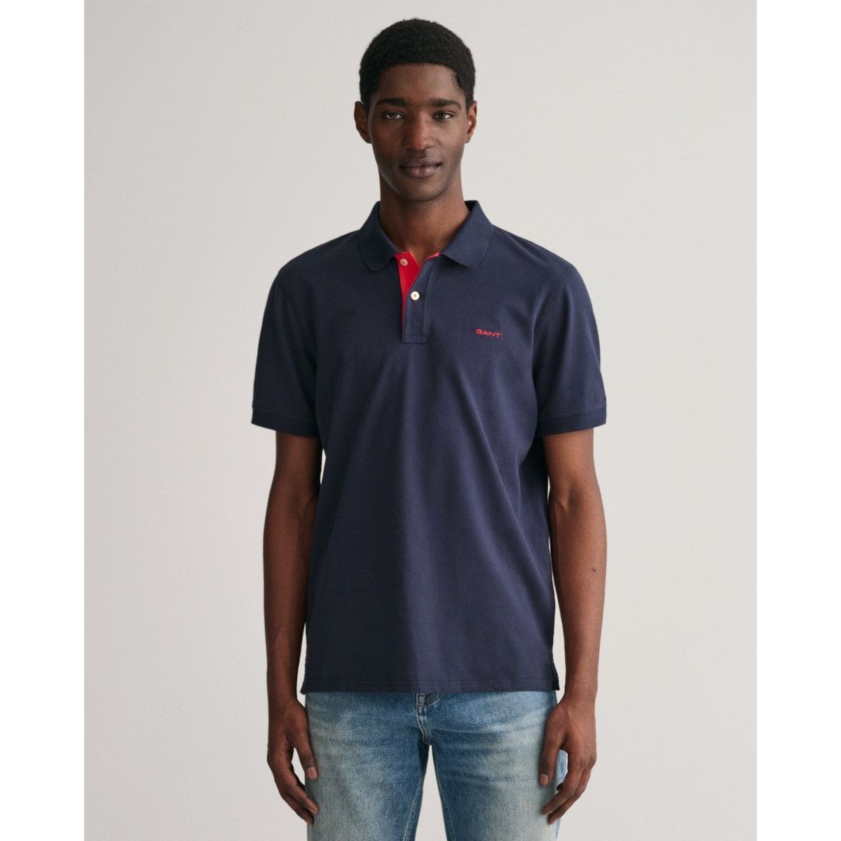 Gant Contrast Pique Polo Shirt - Curtis & Dunne