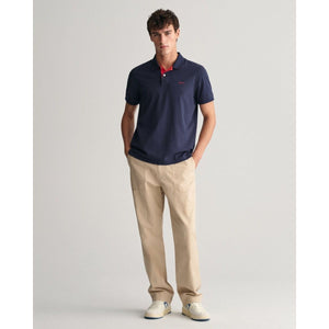 Gant Contrast Pique Polo Shirt - Curtis & Dunne