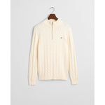 Gant Cotton Cable Half Zip Sweat - Curtis & Dunne