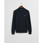 Gant Cotton Cable Half Zip Sweat - Curtis & Dunne