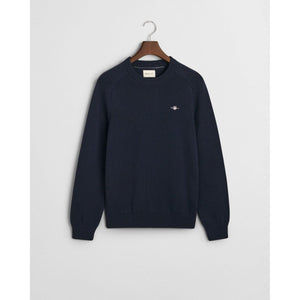 Gant Cotton Saddle Crew Neck - Curtis & Dunne