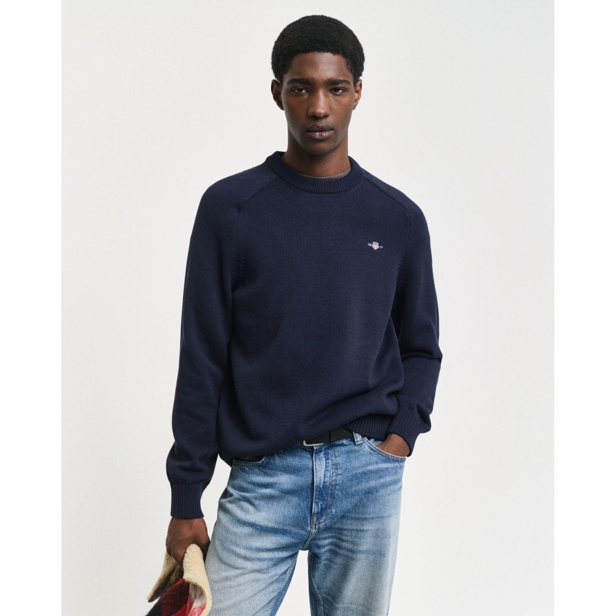 Gant Cotton Saddle Crew Neck - Curtis & Dunne