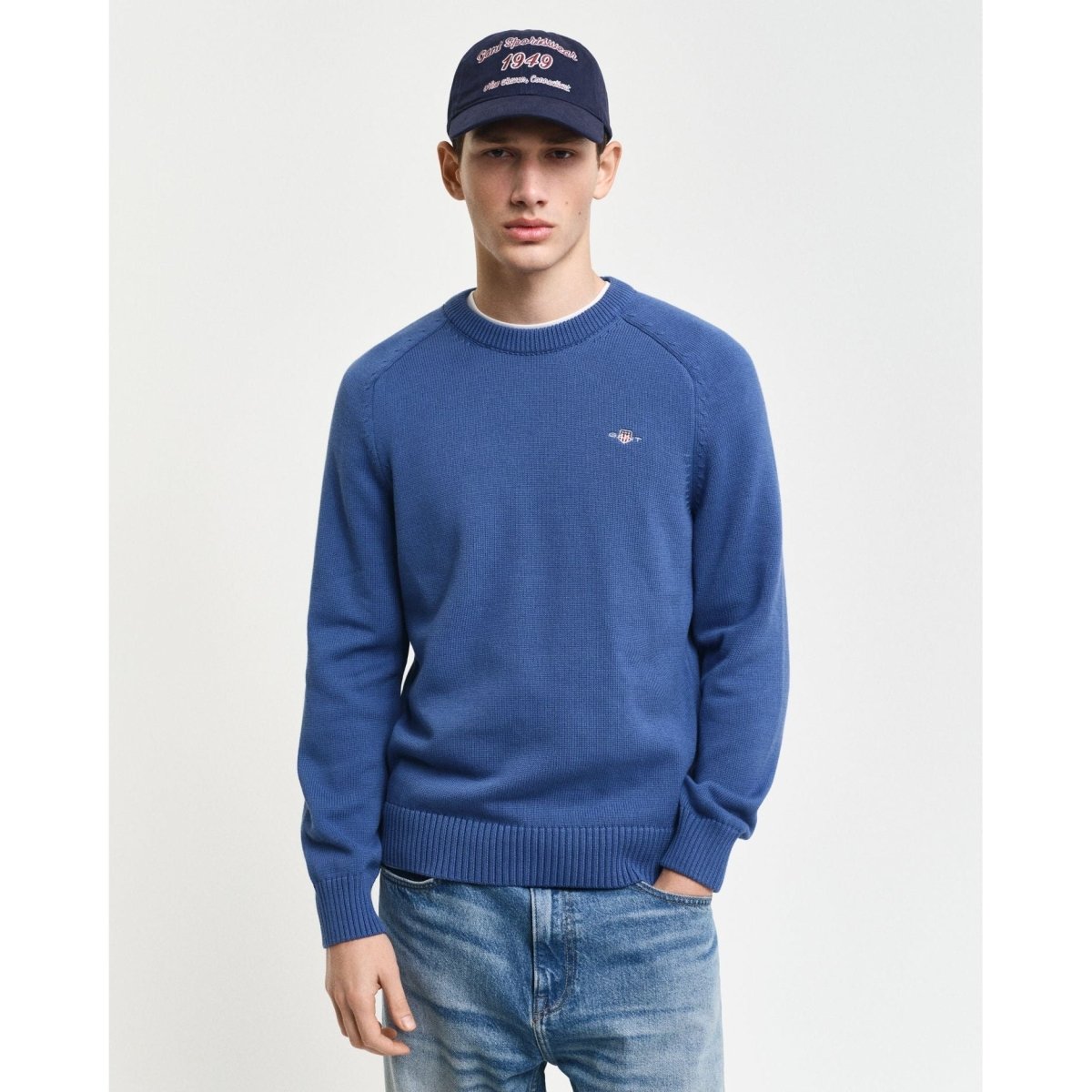 Gant Cotton Saddle Crew Neck - Curtis & Dunne