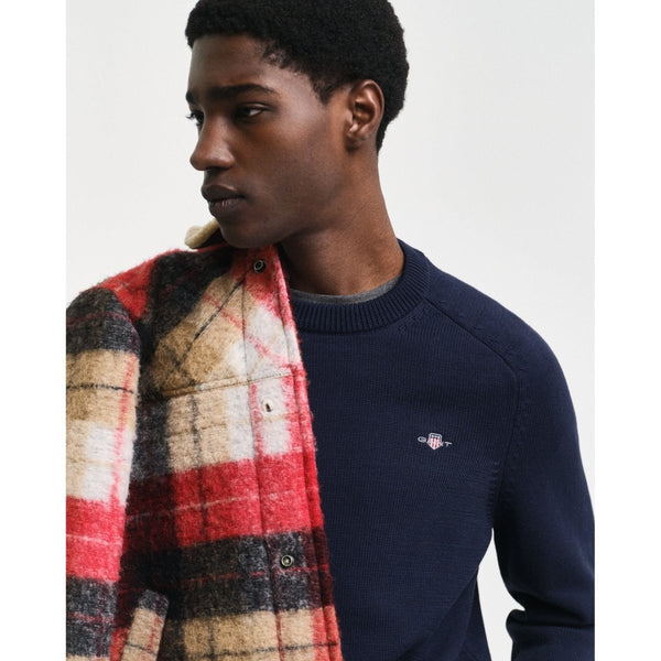 Gant Cotton Saddle Crew Neck - Curtis & Dunne