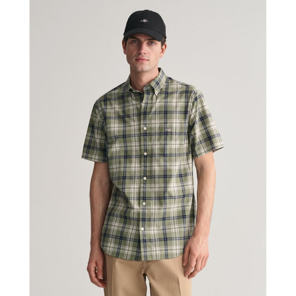 Gant Poplin Check Short Sleeve Shirt - Curtis & Dunne