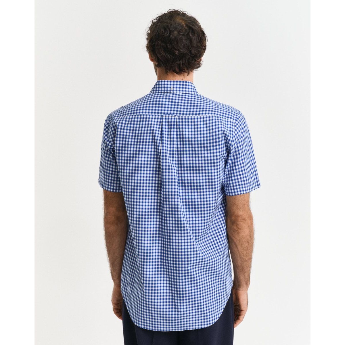 Gant Poplin Gingham Short Sleeve Shirt - Curtis & Dunne