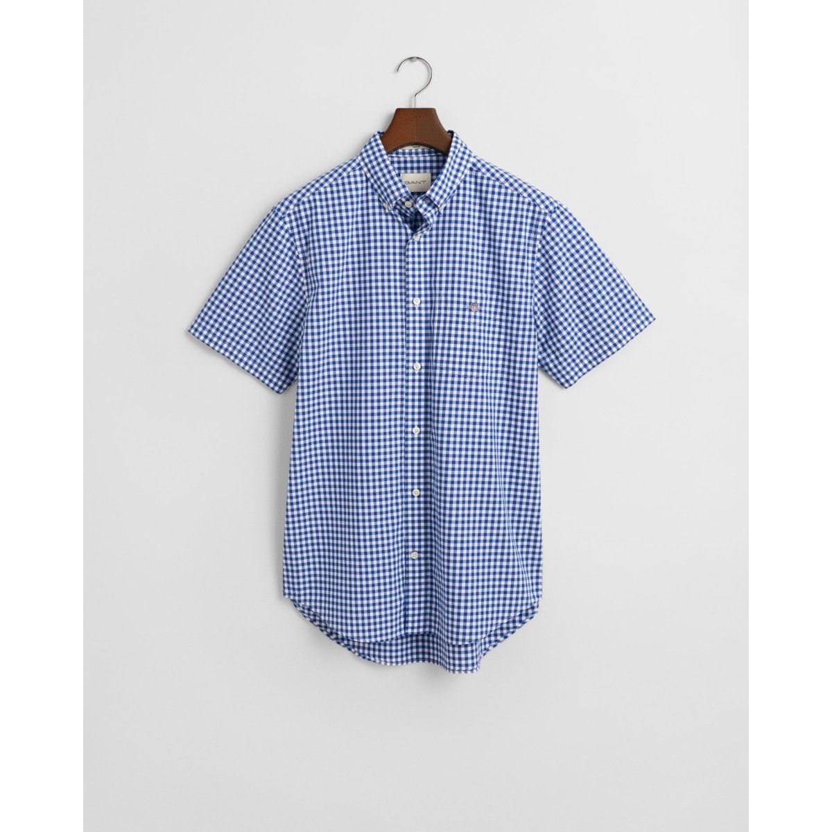 Gant Poplin Gingham Short Sleeve Shirt - Curtis & Dunne