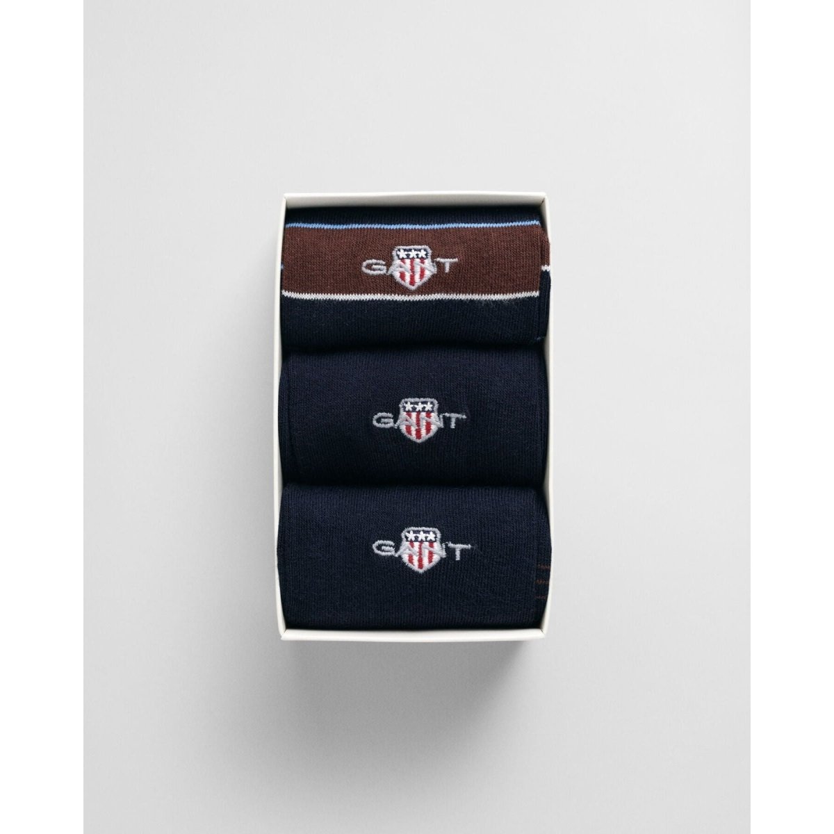 Gant Shield Tie Stripe 3 Pack Socks - Curtis & Dunne