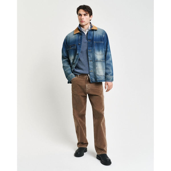 Gant Washed Rib Half Zip - Curtis & Dunne