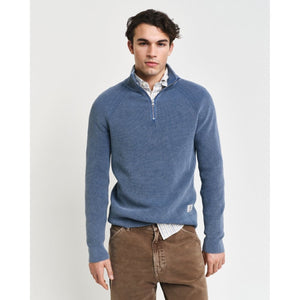 Gant Washed Rib Half Zip - Curtis & Dunne