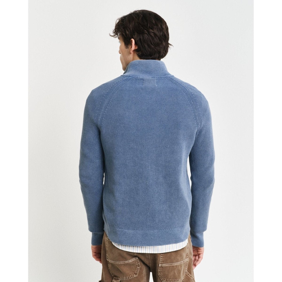 Gant Washed Rib Half Zip - Curtis & Dunne