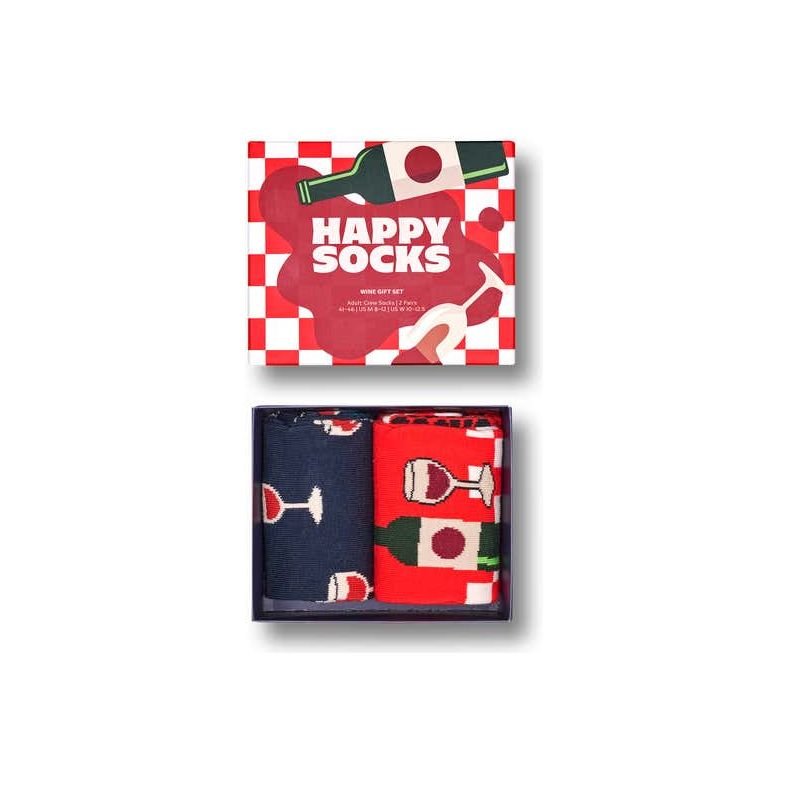 Happy Socks 2 Pack Wine Gift Set - Curtis & Dunne