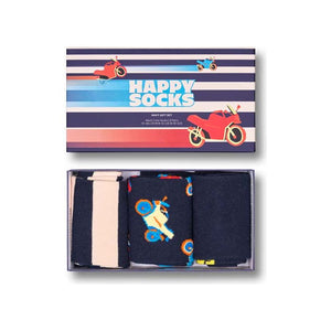 Happy Socks 3 Pack Navy Gift Set - Curtis & Dunne