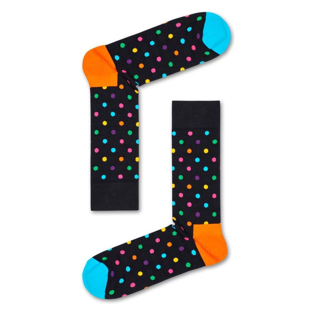 Happy Socks 4 Pack Black Week Big Dot Socks Gift Set - Curtis & Dunne