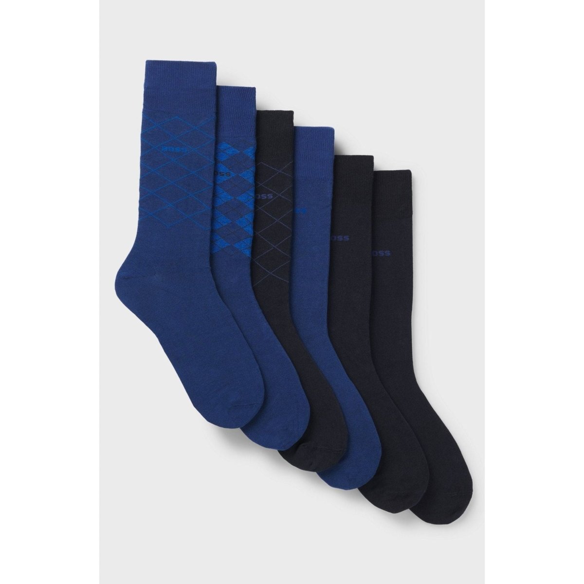 Hugo Boss 6 Pack Cotton Blend Socks - Curtis & Dunne