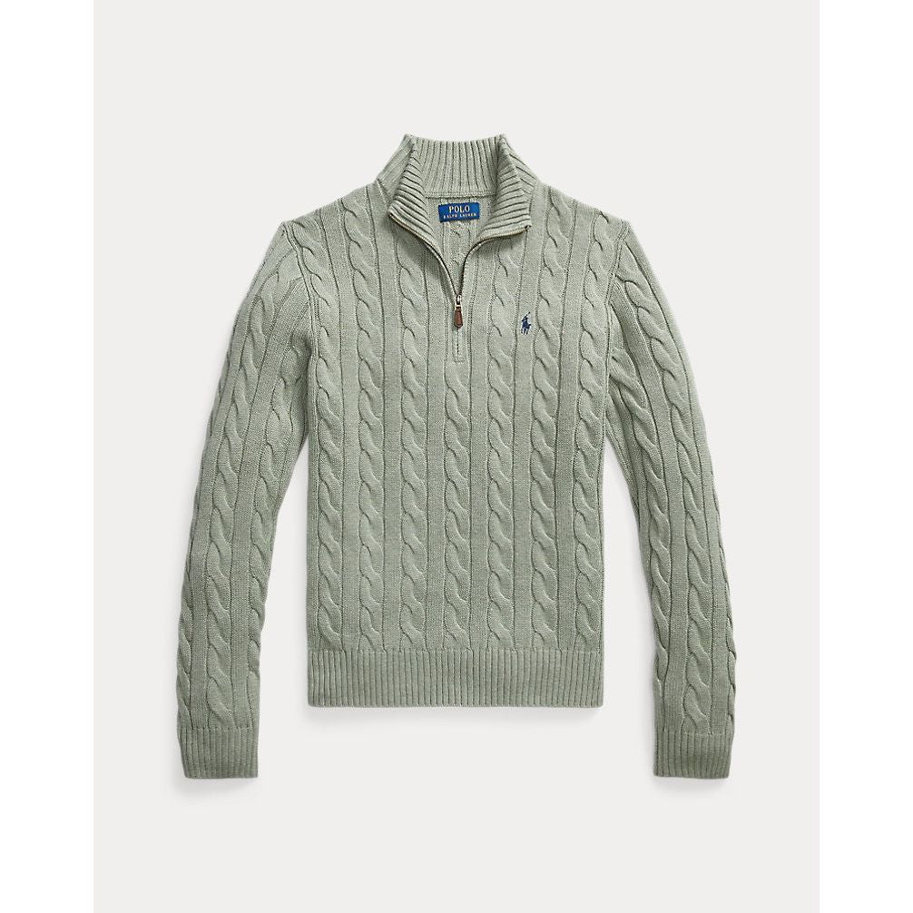 Ralph Lauren Cable-Knit Cotton Quarter-Zip Knitwear