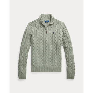 Ralph Lauren Cable-Knit Cotton Quarter-Zip Knitwear