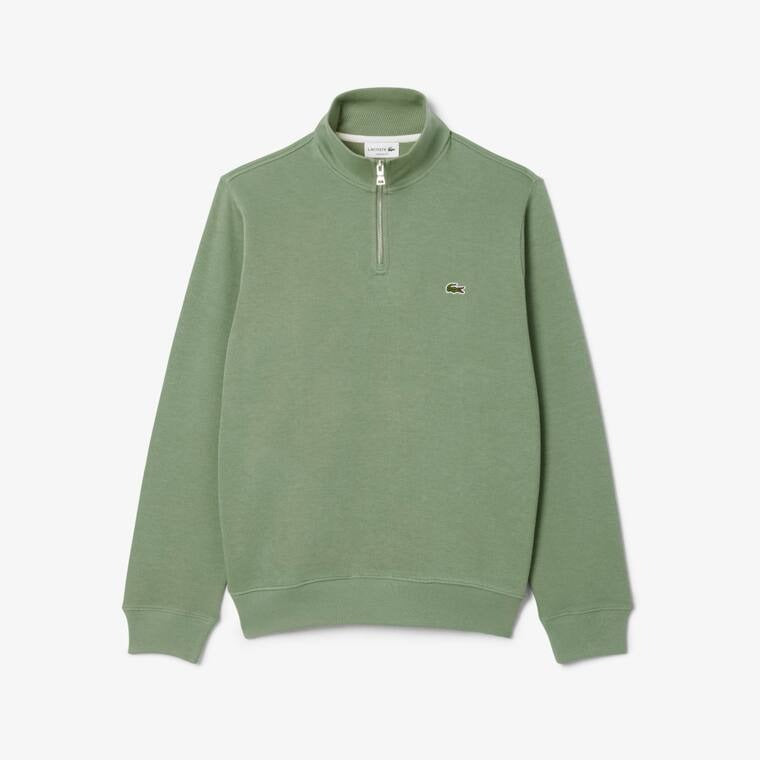 Lacoste Zippered Stand Up Collar Sweat