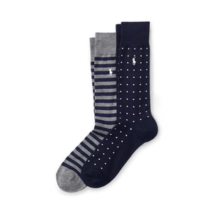 Ralph Stripe Dot 2 Pack Socks