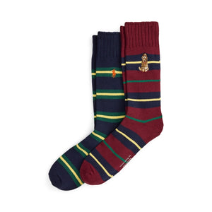 Ralph Lauren Dog & Striped 2 Pack Sock