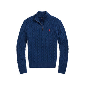 Ralph Lauren Cable-Knit Cotton Quarter-Zip Knitwear