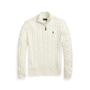 Ralph Lauren Cable-Knit Cotton Quarter-Zip Knitwear