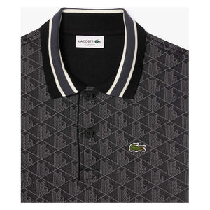 Lacoste Monogram Jacquard Polo Shirt - Curtis & Dunne