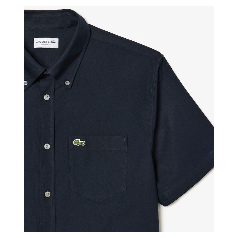 Lacoste Short Sleeved Oxford Shirt - Curtis & Dunne