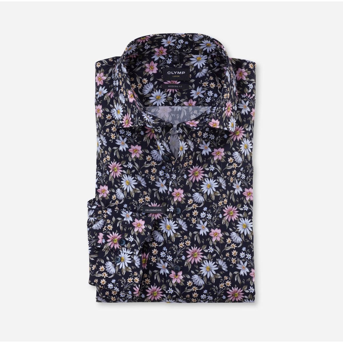 Olymp Luxor Printed Shirt - Curtis & Dunne