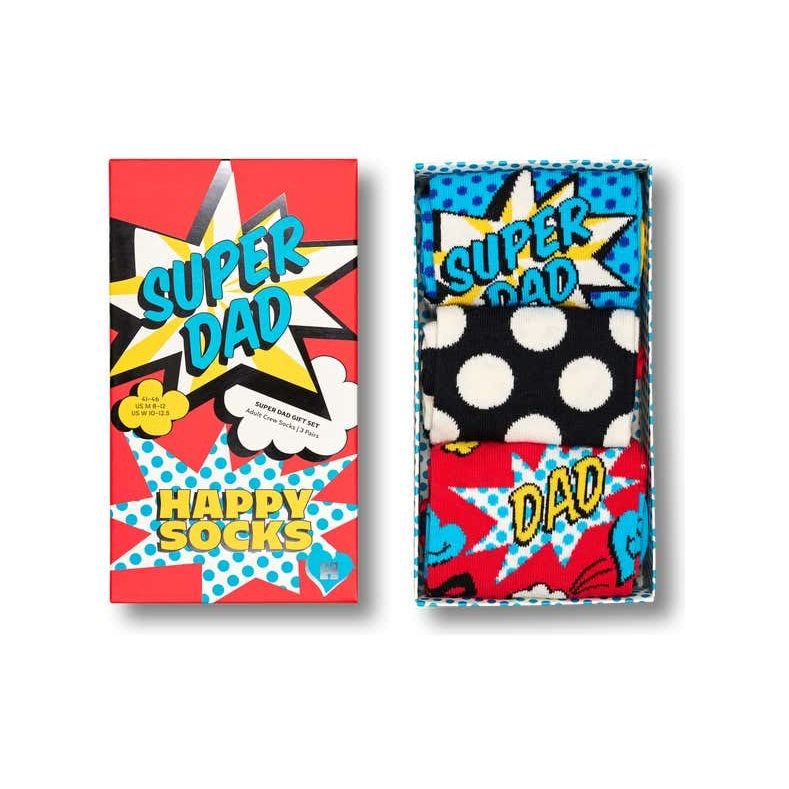 Super Dad Happy Socks 3 Pack Gift Set - Curtis & Dunne