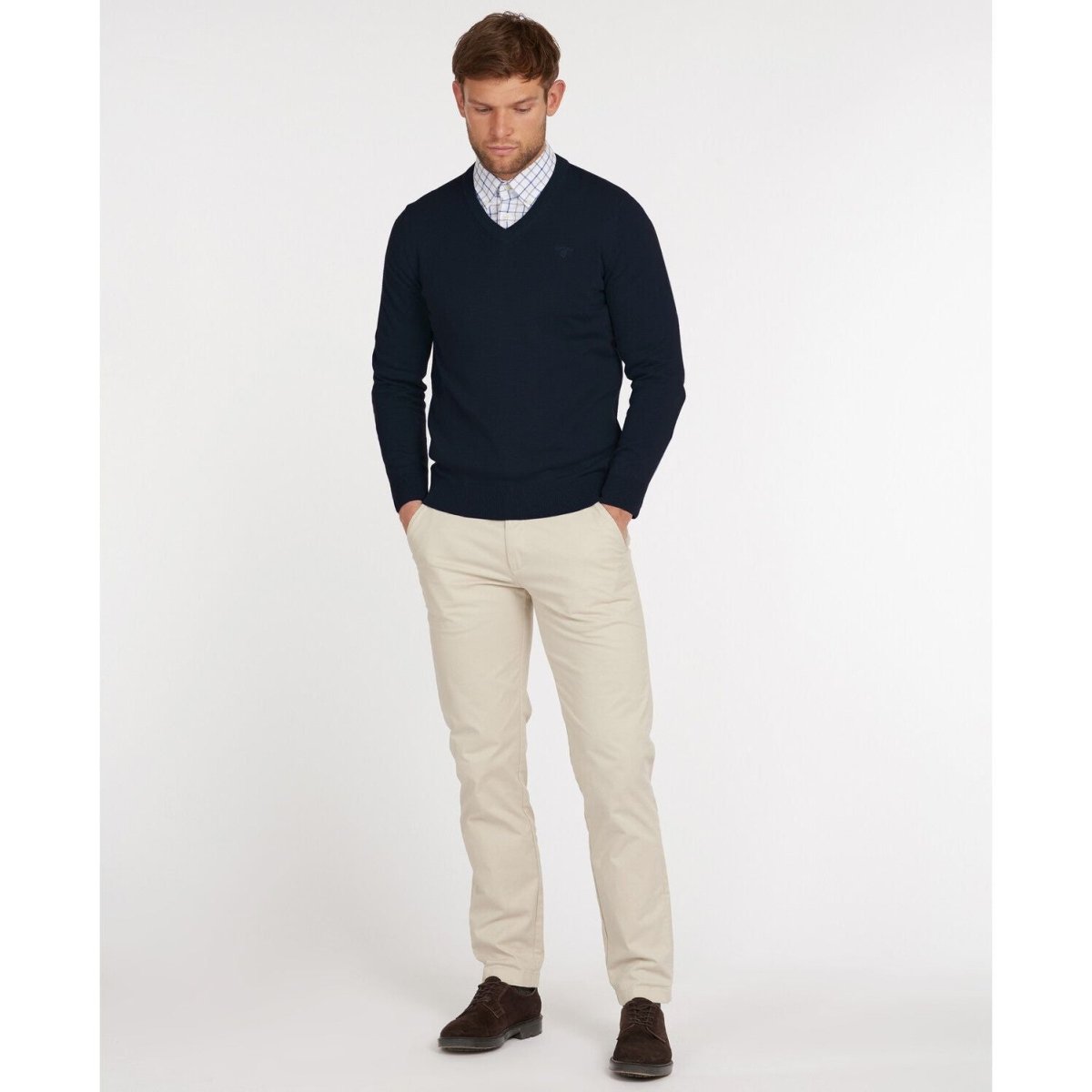 Barbour Pima Cotton V-Neck - Curtis & Dunne