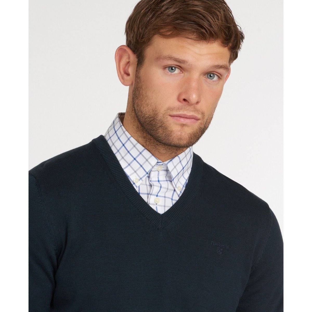 Barbour Pima Cotton V-Neck - Curtis & Dunne