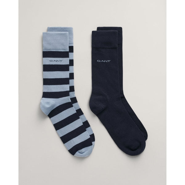 Gant Barstripe & Solid 2 Pack Socks - Curtis & Dunne