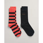 Gant Barstripe & Solid 2 Pack Socks - Curtis & Dunne