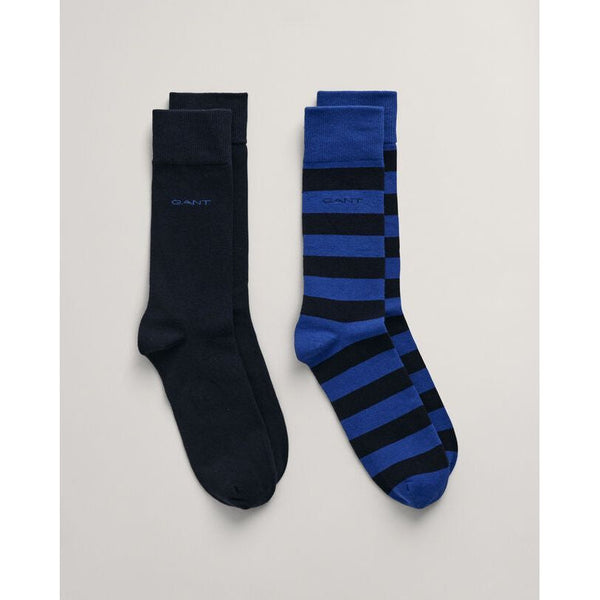 Gant Barstripe & Solid 2 Pack Socks - Curtis & Dunne