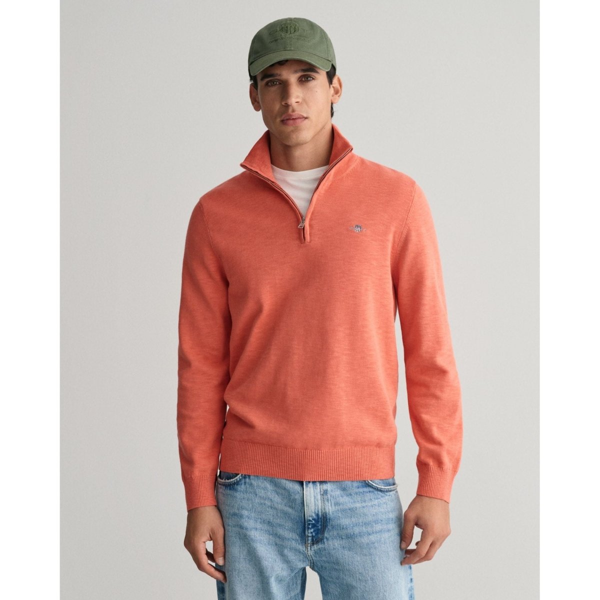 Gant Cotton Flamme Half Zip - Curtis & Dunne