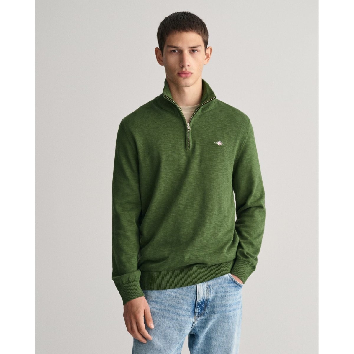 Gant Cotton Flamme Half Zip - Curtis & Dunne