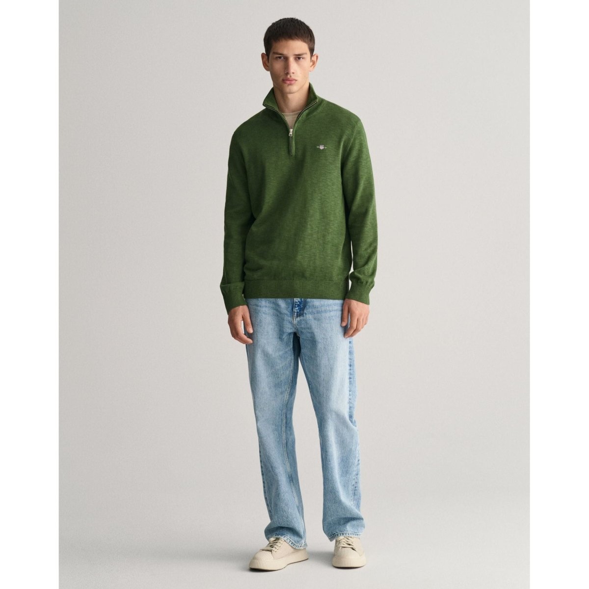 Gant Cotton Flamme Half Zip - Curtis & Dunne