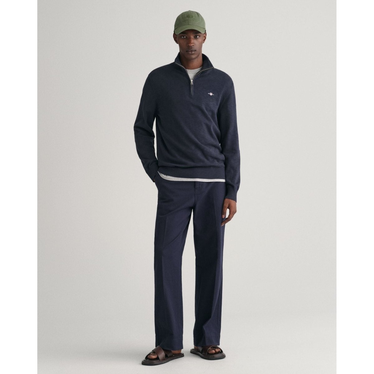 Gant Cotton Flamme Half Zip - Curtis & Dunne