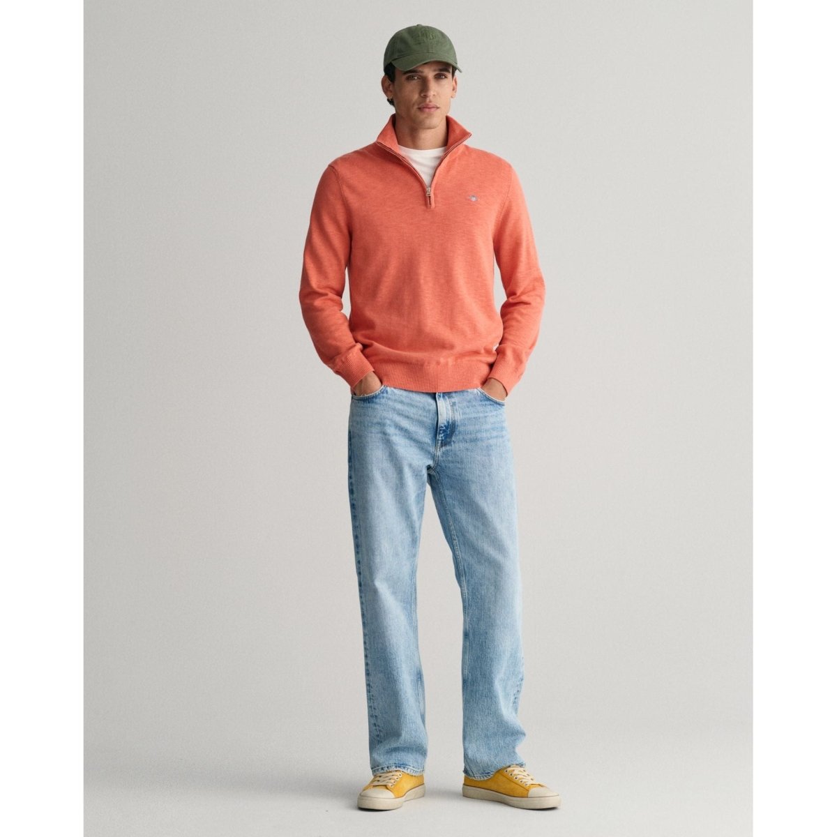 Gant Cotton Flamme Half Zip - Curtis & Dunne