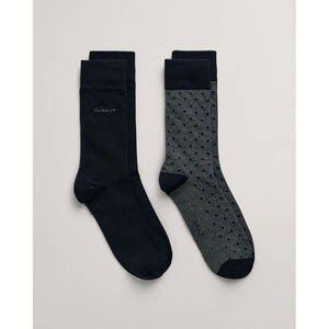 Gant Dots & Solid 2 Pack Socks - Curtis & Dunne