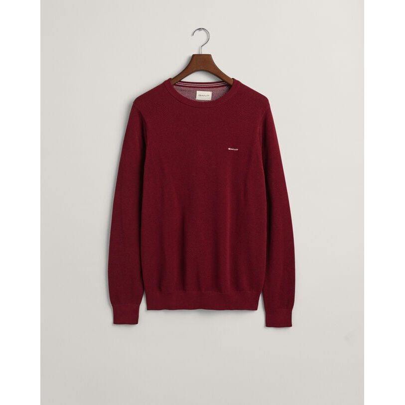 Gant Pique Crew Neck - Curtis & Dunne