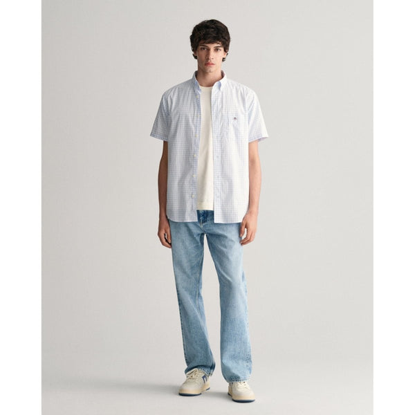 Gant Poplin Gingham Short Sleeve Shirt - Curtis & Dunne