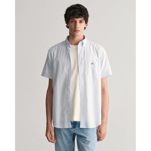 Gant Poplin Gingham Short Sleeve Shirt - Curtis & Dunne