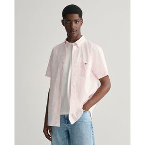 Gant Poplin Gingham Short Sleeve Shirt - Curtis & Dunne