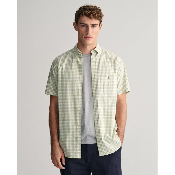 Gant Poplin Gingham Short Sleeve Shirt - Curtis & Dunne