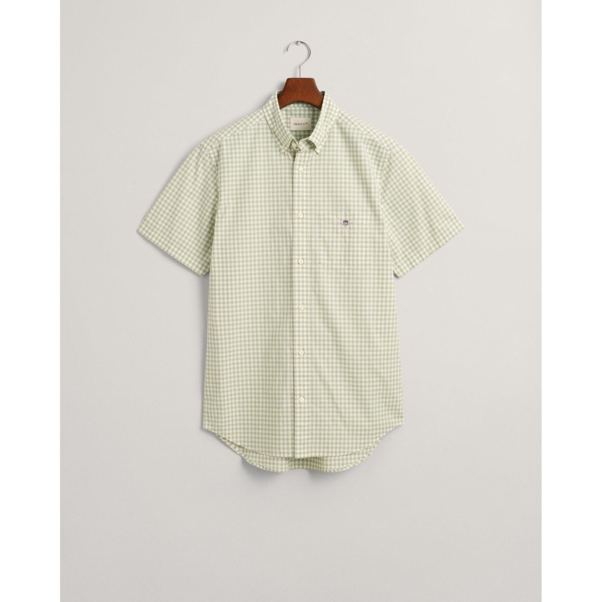 Gant Poplin Gingham Short Sleeve Shirt - Curtis & Dunne