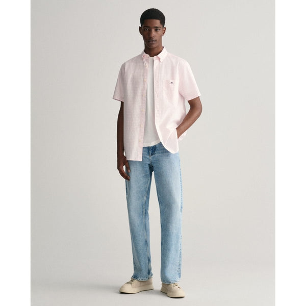 Gant Poplin Gingham Short Sleeve Shirt - Curtis & Dunne