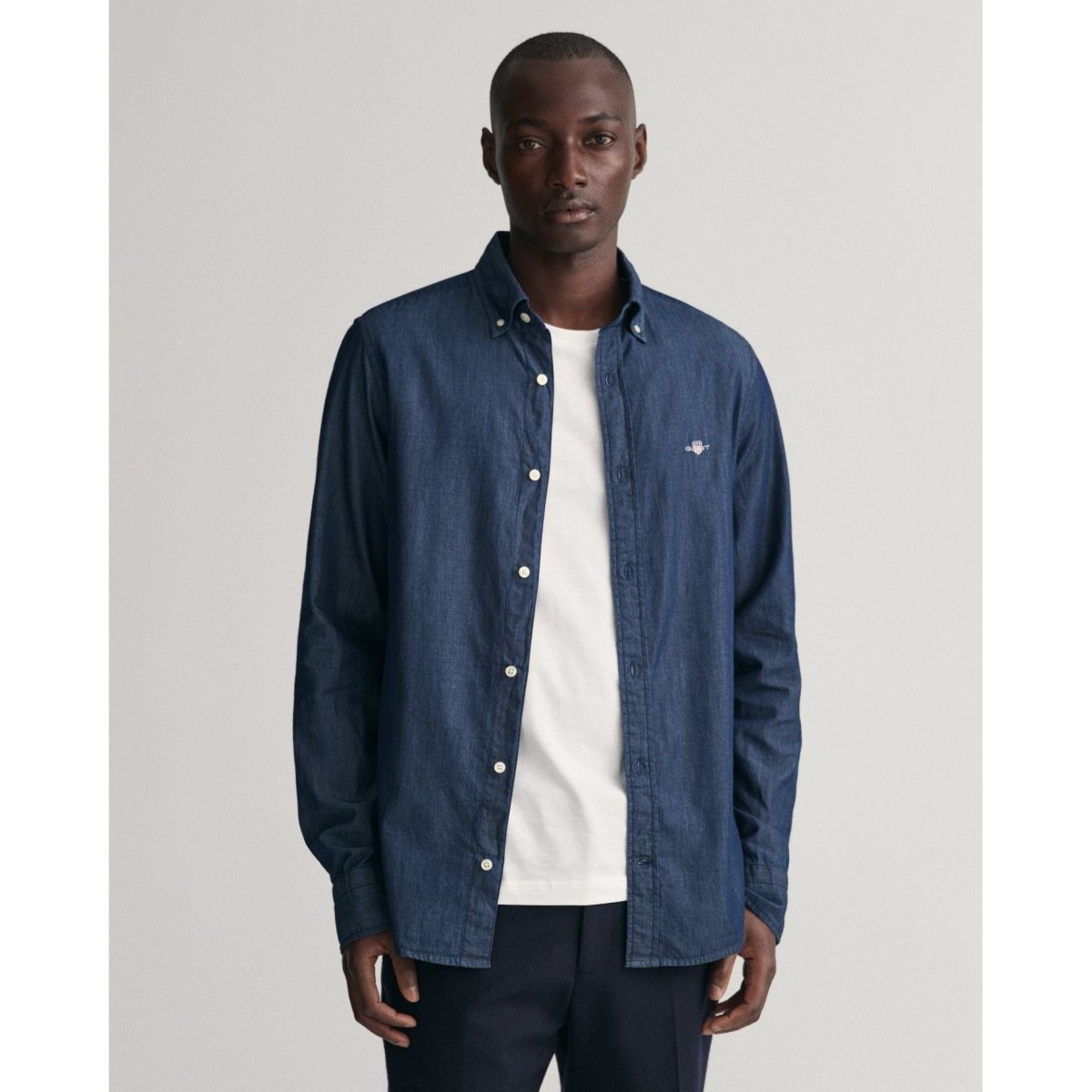 Gant Slim Indigo Shirt - Curtis & Dunne